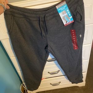 NWT, gray, Free Country sweatpants, furry inside, XL